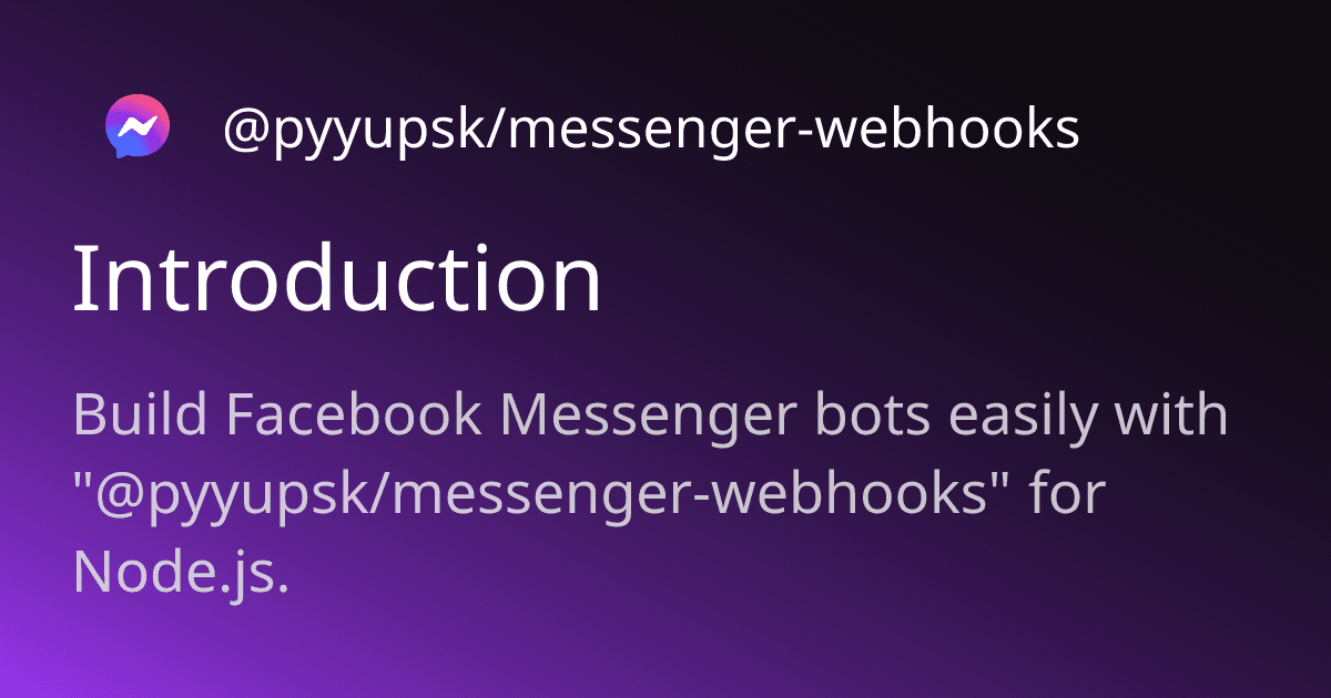Messenger Webhooks